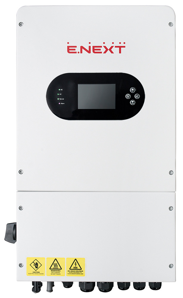 Інвертор гібридний однофазний e.inv.h1.industrial.48.6000 48/230В, 6000Вт E.NEXT